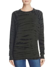 AQUA Cashmere Tie-Dye Crewneck Sweater x at Bloomingdales